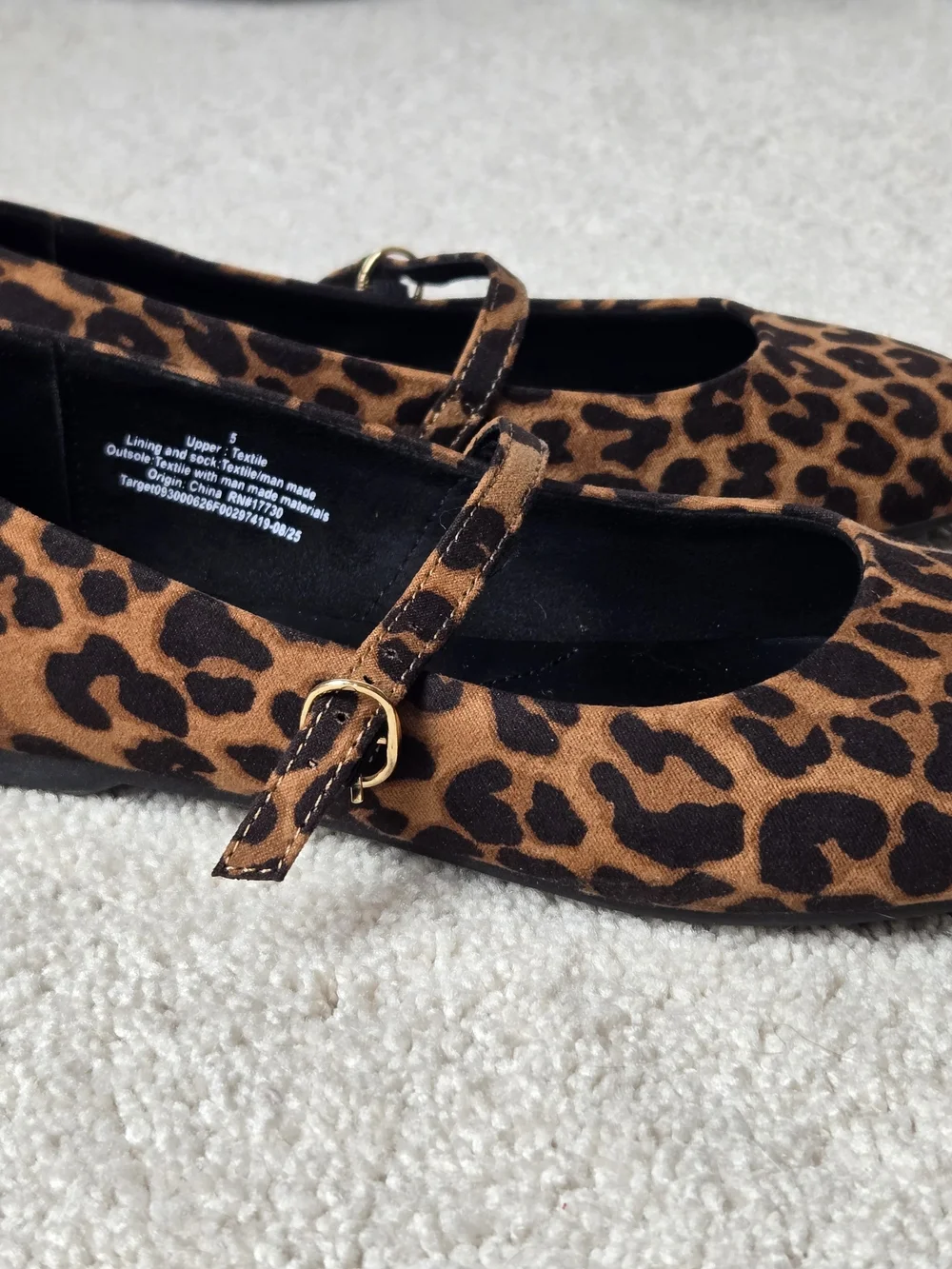 Art Class leopard print Mary Jane Flats